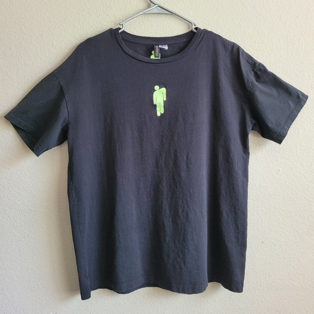Billie Eilish Black Tee Shirt. Black Size S Wide.